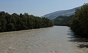 Tussen Hall in Tirol en Volders, der Inn foto4 2017-08-01 11.01