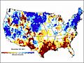 USA Groundwater and Soil moisture Drought Map