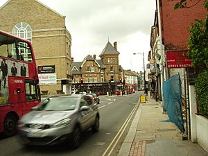 View from Church Road into Church Road and Westow Street junction, Crystal Palace