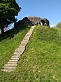 View from the bottom of the Motte at Wiston Castle