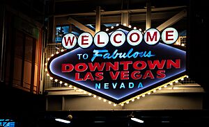 Welcome to Fabulous Downtown Las Vegas Nevada Sign