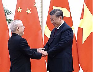 Xi jinping and Nguyễn Phú Trọng