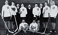 České hokejové mužstvo - mistr Evropy 1911