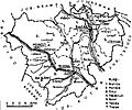 1938 map of interwar county Bacau