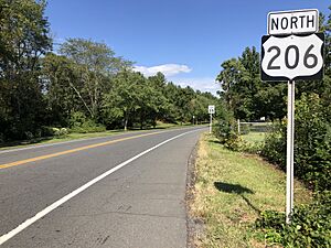 2023-09-27 13 51 44 View north along U.S. Route 206 and Mercer County Route 533 (State Road) at Mountain Avenue in Princeton, Mercer County, New Jersey