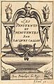 Abraham Bosse, Frontispiece for Callot's "The Penitents", NGA 36869