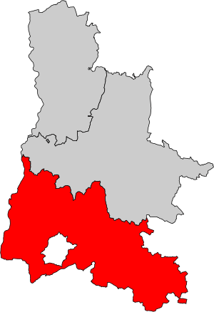 Location of the arrondissement Nyons in Drôme