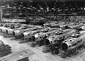 B-17Es at Boeing Plant, Seattle, Washington, 1943