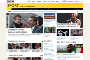 BBC Sport Online homepage 29 May 2012