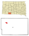 Bennett County South Dakota Incorporated and Unincorporated areas Allen Highlighted