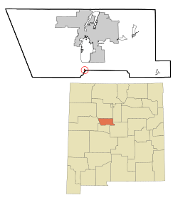 Location of Isleta Village Proper, New Mexico