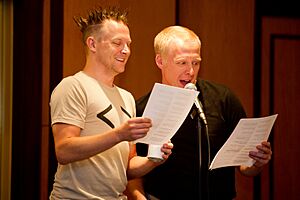 Brian Brushwood and Evan Bernstein at Dragon*Con 2011