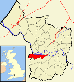 Map showing Southville ward to the west of the centre of the city