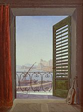 Carl Gustav Carus - Balkon in Neapel - Google Art Project