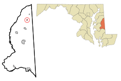 Location of Goldsboro, Maryland
