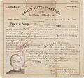 Chinese American Certificate of Residence 1892