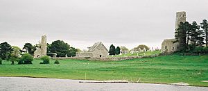 Clonmacnois viewed from river