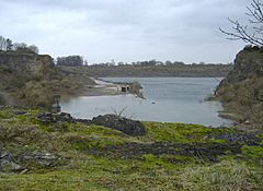 Water filled quarry