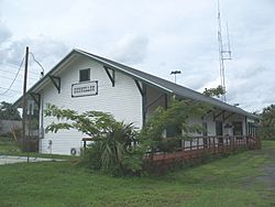 The former Atlantic Coast Line Railroad depot in Dunnellon, Florida.