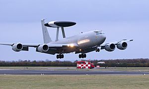 E-3D Sentry Aircraft Lands at RAF Waddington MOD 45153679