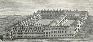 Engraving Jesus College 1740