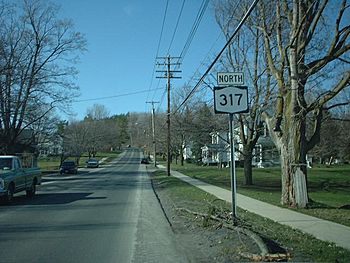 First NY 317 shield northbound