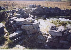 Walls of the broch with flooded interior
