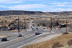 Franktown and the intersection of state highways 83 and 86.