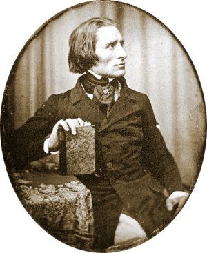 Franz Liszt by Herman Biow- 1843