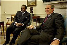 Ismail Omar Guelleh with George Bush January 21, 2003