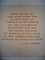 Jane Addams quote on the wall (American Adventure in the World Showcase, Epcot 2007)