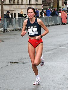 Jelena Prokopcuka at the 2007 Boston Marathon
