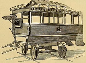 Jersey City and Bergen horse drawn tram in Electric Railway Gazette (1895) (14574666959)