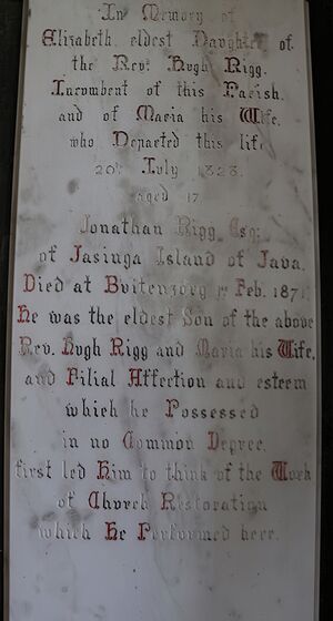 Jonathan Rigg memorial stone