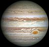Jupiter and its shrunken Great Red Spot (cropped).jpg