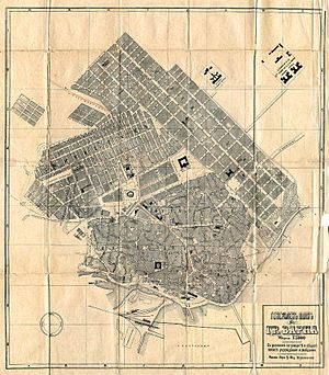 Karte der Stadt Warna 1897