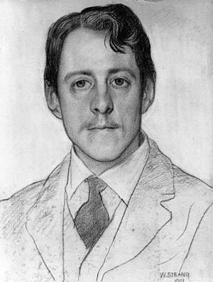 Drawing of Laurence Binyon by William Strang, 1901