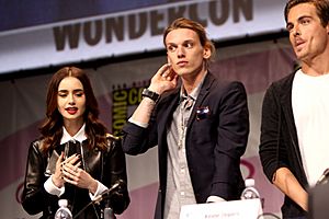 Lily Collins, Jamie Campbell Bower and Kevin Zegers by Gage Skidmore