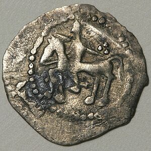 Lithuanian Denar of Jogaila with Vytis (Waikymas), minted in 1388–1392