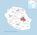 Locator map of La Plaine-des-Palmistes 2018