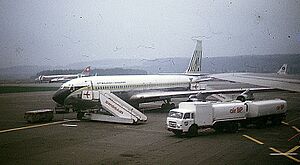 Malaysia-Singapore Airlines B707 at Zurich 1972
