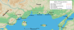 Map Philippi campaign 42 BC-en