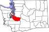 State map highlighting Pierce County