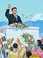 Mosaic Depicting Kim Il Sungs Homecoming, Pyongyang, North Korea (2907648510)
