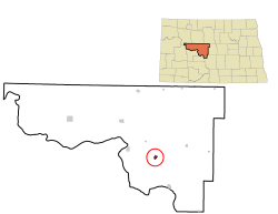 Location of Underwood, North Dakota