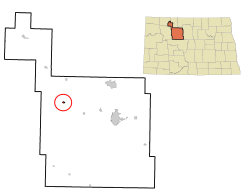 Location of Berthold, North Dakota