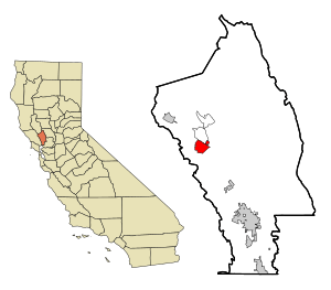 Location in Napa County and the state of California