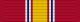 Width=44 scarlet ribbon with a central width-4 golden yellow stripe, flanked by pairs of width-1 scarlet, white, Old Glory blue, and white stripes