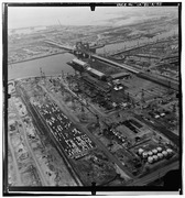 Neg. No.-none, ca. 1950's, Photographer-Unknown, AERIAL VIEWS OF THE FORD MOTOR COMPANY ASSEMBLY PLANT, SOMETIME AFTER THE ADDITION OF THE NORTHERN WING - Ford Motor Company HAER CAL,19-LONGB,2-A-52