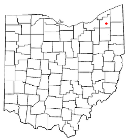 Location of Burton, Ohio